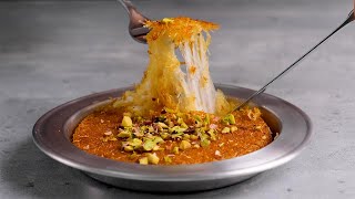 BEST Turkish Kunefe Recipe with wonderfully melting cheese [upl. by Enomas69]