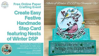 Easy Christmas Handmade Step Card [upl. by Aitital]