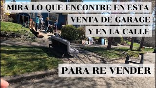 MIRA lo que ENCONTRE en esta VENTA de GARAGE y en la CALLE para RE VENDER [upl. by Beitnes]