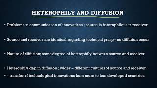 Homophily Heterophily diffusion and communication [upl. by Laryssa]