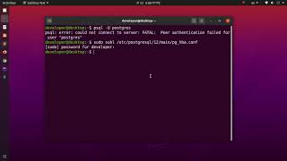 How fix psql could not connect to server FATAL peer authentication failed in Ubuntu 2004 LTS [upl. by Aroda]