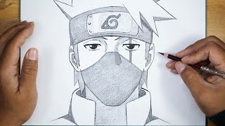 How To Draw Kakashi  Step by Step Easy  Beginners Drawing [upl. by Bromley382]