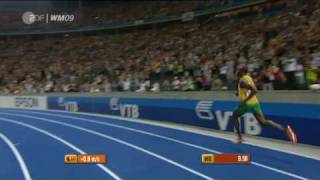 Usain Bolt 100m 958s world record berlin 2009 [upl. by Nollahp]