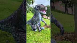 Blue Raptor inflatable costume the fastest dinosaur dinosaur raptor cosplay [upl. by Anait384]