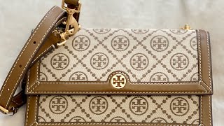 Tory BurchT Monogram Jacquard Shoulder Bag🤎🥰 toryburch [upl. by Carri]