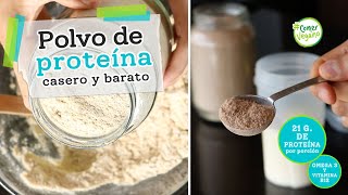 POLVO DE PROTEÍNA CASERO Y BARATO  Sabor chocolate y natural con 21 g de proteína por porción [upl. by Isadora36]