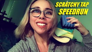 ASMR  Fast And Aggressive Scratchy Tapping With Dry Sponges Scourers And Velcro  No Talking [upl. by Llevaj810]