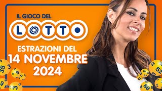 Estrazione in diretta del Gioco del Lotto e del Simbolotto di Giovedì 14 Novembre 2024 [upl. by Ahselrak109]