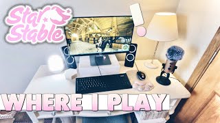 Where I Play Star Stable Desk Setup and Room Tour [upl. by Tronna270]