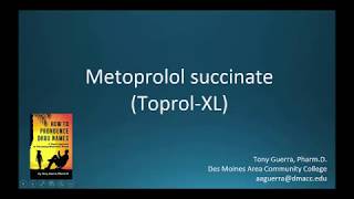 CC How to Pronounce metoprolol succinate ToprolXL Backbuilding Pharmacology [upl. by Rede652]