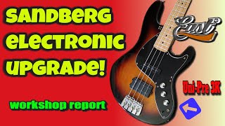 How to make a good bass better SANDBERG CALIFORNIA BASS gets EAST UNIPRE 3K electronics [upl. by Savitt]