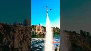 Amazing flyboardingflyboard waterfall adventure shorts youtubeshorts Sanjuguptar2h [upl. by Wilburt609]