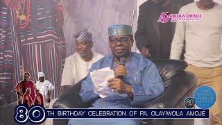 MUSIC LEGEND EBENEZER OBEY PERFORM LIVE AT THE 80TH BIRTHDAY OF CHIEF LAI AMOJE [upl. by Holcman109]