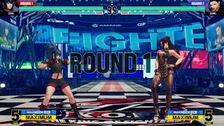 The King Of Fighters XV  Leona vs Luong KOF15 Hard AI KOFXV [upl. by Annonyw]