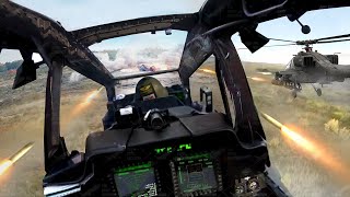 Insane Cockpit View of US AH64 Apache in Scary Gunnery Exercise [upl. by Buskus]