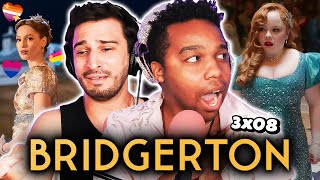 the Bridgerton S3 Finale SHOCKED US firsttime watching [upl. by Esaertal]