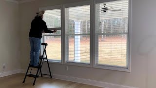 How to Install Cordless Blinds  Home Depot Cordless Faux Wood Blinds  Home Decorators Collection [upl. by Torrey]