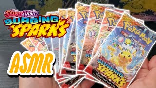 ASMR  Surging Sparks Pokemon Center ETB Unboxing [upl. by Zilef]