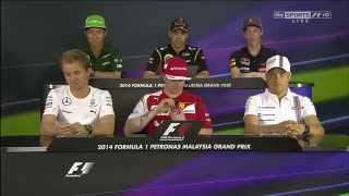 Formula1 2014 Malaysia Drivers Press Conference [upl. by Grassi]