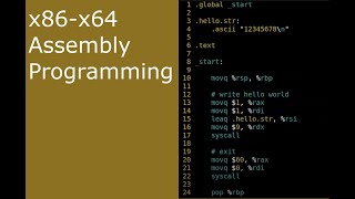 x8664 Assembly ASM 1  Hello World [upl. by Crow360]