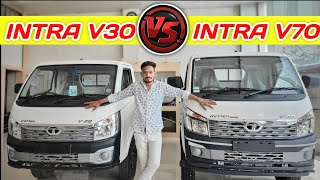 Tata Intra V30 VS V70💥 Who Is The Best Pickup 🤔 Full Comparison Video [upl. by Clive]