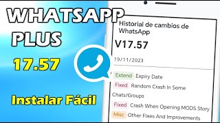 NUEVO WHATSAPP PLUS Ultima Versión  Whatsapp Plus Extremo  Ultimo Whatsapp Plus 2023 [upl. by Angelique]