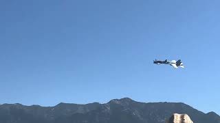 F18 hornet and F4F wildcat flyby  hill AFB air show 2024 [upl. by Pavia280]