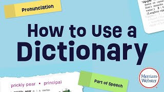 How to Use a Dictionary [upl. by Stichter981]