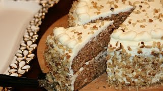 Gâteau aux Carottes amp Noix  Carrot amp Walnut Cake  كيكة الجزر السهلة و الشهية [upl. by Mellie]