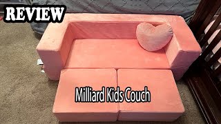 Milliard Kids Couch Review  Perfect sofa for kids playroom [upl. by Noiwtna127]