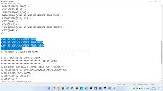 DEFINE VSAM IN MAINFRAME THROUGH IDCAMS HOW TO DEFINE VSAM IN MAINFRAME JCL [upl. by Syramad]