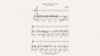 Merry Go Round of Life for Violin solo and Piano Accompaniment [upl. by Jazmin]