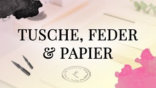 Kalligrafie für Anfänger  Tusche Feder und Papier [upl. by Eelyac]