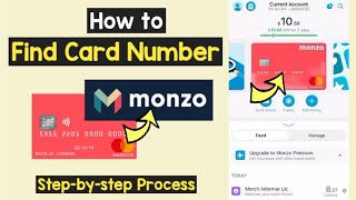 Find Card Number Monzo  View Monzo Card Details online  View Monzo Virtual Card number online [upl. by Platas]