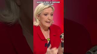 Marine Le Pen  Le BARRAGE ne tiendra PAS [upl. by Reaht]