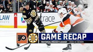 Flyers  Bruins 316  NHL Highlights 2024 [upl. by Cichocki546]