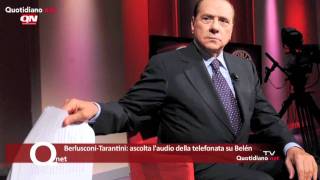 BerlusconiTarantini ascolta laudio della telefonata su Belén [upl. by Haynor255]