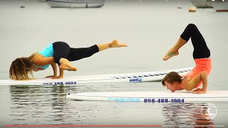 How To Do Hurdler’s Pose To Chin Stand on a Paddleboard [upl. by Eachern19]