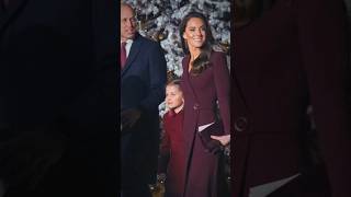 When Catherine and Princess Charlotte match in maroon for Christmas concert in 2022 [upl. by Aninat]