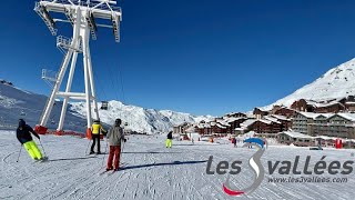 4K  Ski ASMR  Courchevel to Val Thorens ski trip  The World largest Ski area  French Alps 🇫🇷 [upl. by Nwahser]