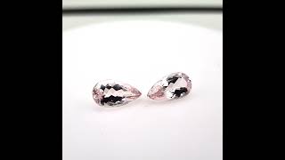 Morganite 1346ct Pear shape Pair Morg3 [upl. by Htelimay]