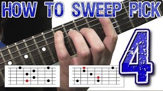 How to Sweep Pick 4  5String Arpeggios [upl. by Tenaej]