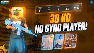 30 KD NO GYRO PLAYER  INTENSE RANK PUSH LOBBY CLUTCHES  BGMI [upl. by Introk508]