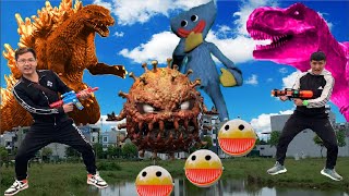 Do Do TV Fighting Monsters Pacman Viruses and Monsters Huggy Wuggy Godzilla vs Dinosaurs 25 [upl. by Pryor]