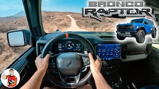 The Ford Bronco Raptor Pummels All Terrain with Equal Tenacity POV Drive Review [upl. by Helprin]