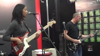 Yolanda Charles amp Rob Harris jamming at the London Bass Guitar Show 2014 [upl. by Hnid]