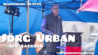 Rede Jörg Urban  Landesschef der Afd Sachsen  im Wahlkampf zur Landtagswahl Brandenburg 130924 [upl. by Warp]