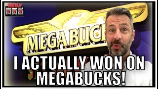 I actually won a PROGRESSIVE on the MEGABUCKS slot [upl. by Dnalram]