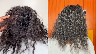 HOW TO DETANGLE MATTED CURLY SYNTHETIC WIGFix Frizzy wigHow To Revamp Revive Synthetic Curly Wig [upl. by Ellenad]