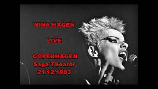 NINA HAGEN LIVE COPENHAGEN 21121983 full show [upl. by Leonelle]